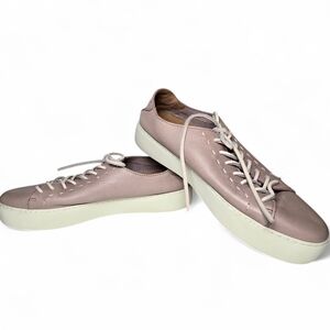 Frye Lena Low Top Lace Up Lilac/Mauve Leather Sneakers Size 8 Great Condition
